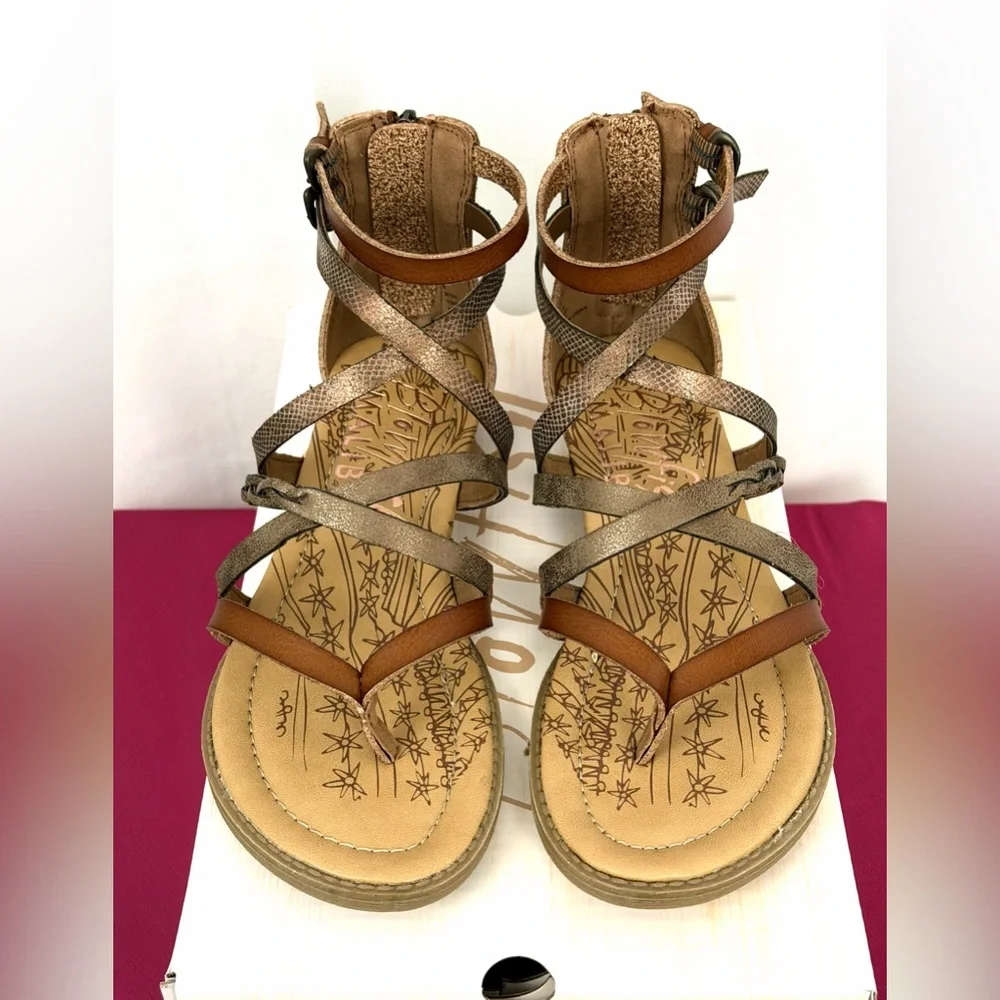 Blowfish Malibu Big Girls 4 Gladiator Bungalow Brown/Bronze Strappy Sandals NIB